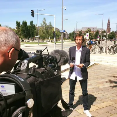 Jacques Rieg TF1 duplex cathédrale Strasbourg